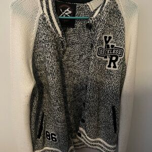 Young & Reckless Black and White Cardigan